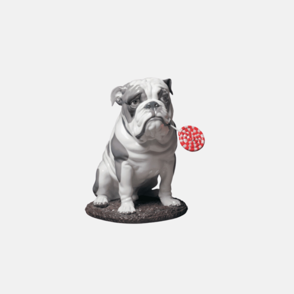 Bulldog With Lollipop Figurine