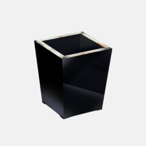 Bath Sets - Fedro Waste Paper Basket In Wood And Horn - Cover - ArcahornFedro Wasre Paper Basket